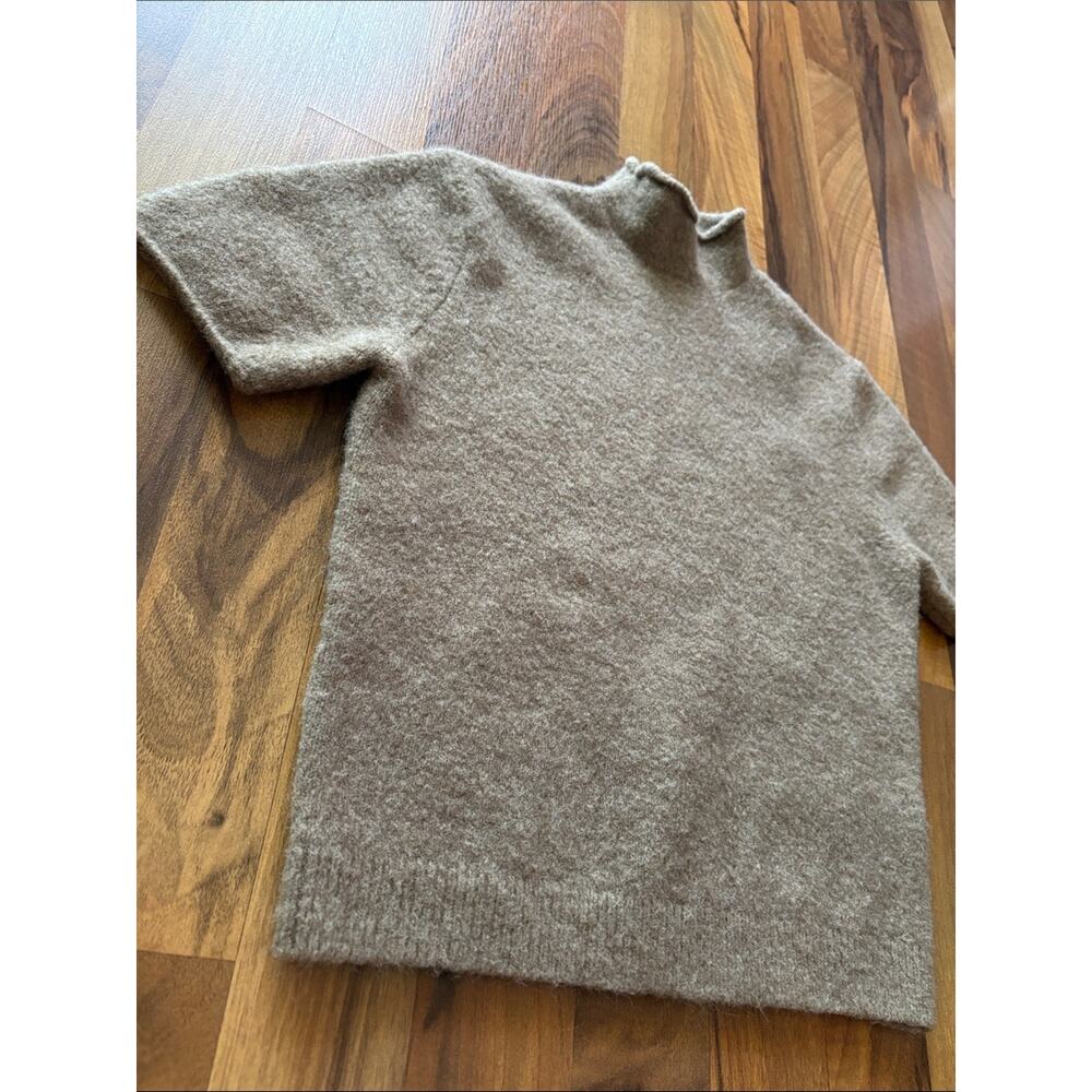 Zara Woman’s Short-Sleeve Turtleneck Sweater in Taupe Size S - Picture 4 of 8